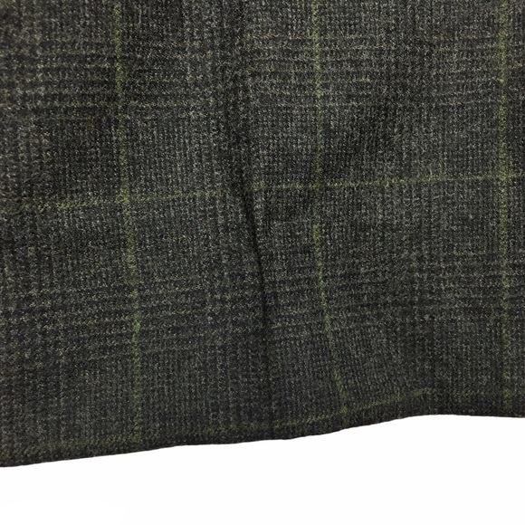 BANANA REPUBLIC Pants Martin 100% Wool Plaid Y2K Style Wide Leg Dark Academia 6 - Picture 11 of 12